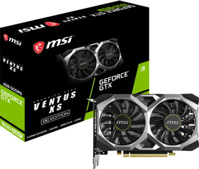MSI GeForce GTX 1650 SUPER 4GB GDDR6 VENTUS XS OC DVI, HDMI, DP - GTX 1650 SUPER VENTUS XS OC