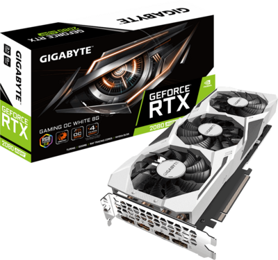 Gigabyte GeForce RTX 2080 SUPER 8GB GDDR6 Gaming OC White 3xDP, HDMI