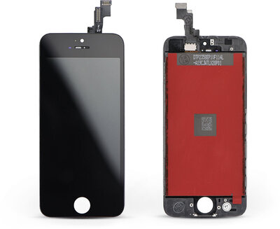 LCD kijelző érintőpanellel - Apple iPhone 5S - AAA kiváló minőségű, utángyártott - fekete