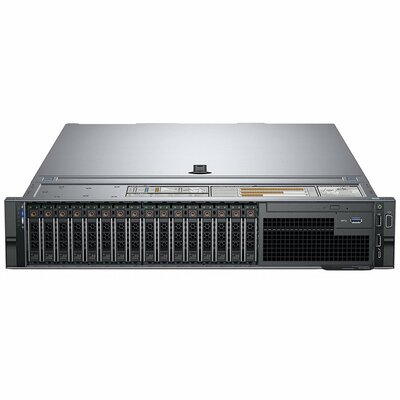 PowerEdge R740 Server, Intel Xeon 4110 2.1GHz, 8C/16T, 16GB DDR4 2666MHz RDIMM, NO HDD/SSD (up to 16x2.5 HP), H730P 2GB RAID(lp), 4x1GbE, Red. HP 2x750W, NO ODD, iDRAC9 Express, TPM, RR CMA, 3y NBD
