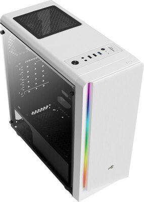 Aerocool RIFT RGB WHITE USB 3.0 - 1x120mm BLACK FAN ATX PC ház