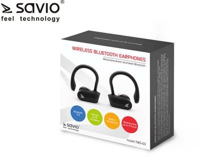 SAVIO TWS-03 Vezeték nélküli Bluetooth fülhallgató