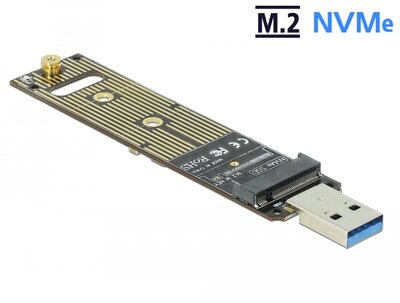 Delock M.2 NVMe PCIe SSD átalakító USB 3.1 Gen 2-vel