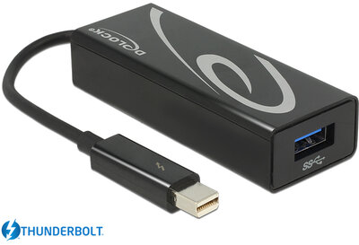 Delock Adapter Thunderbol csatlakozódugóval > A típusú, USB 3.0-s csatlakozóhüvellyel