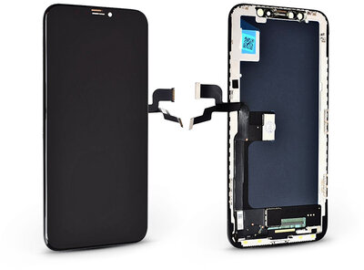 LCD kijelző érintőpanellel - Apple iPhone X - HiPix kiváló minőségű, utángyártott - fekete