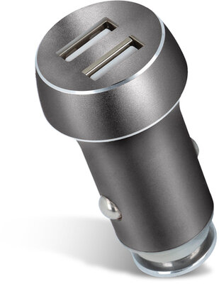 Forever car charger 2xUSB 3.1 A space gray