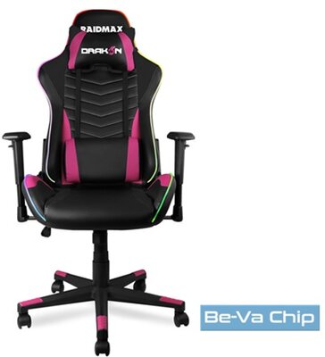 RAIDMAX Drakon DK922 fekete / rózsaszín RGB gamer szék