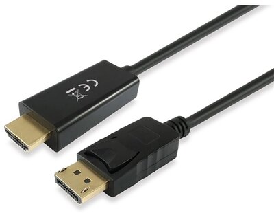 Equip Átalakító Kábel - 119390 (DisplayPort - HDMI kábel, apa/apa, 2m)