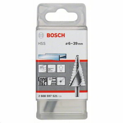 Bosch 2608597521 Lépcsős fúró HSS 6 - 39 mm, 10,0 mm, 93,5 mm