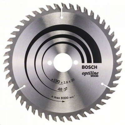 Bosch 2608640617 Körfűrészlap, Optiline Wood 190 x 30 x 2,6 mm, 48