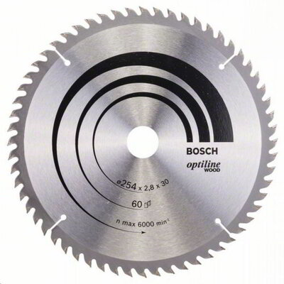 Bosch 2608640444 Körfűrészlap, Optiline Wood 254 x 30 x 2,8 mm, 60