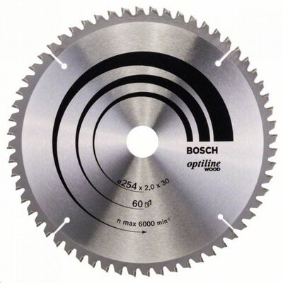 Bosch 2608640436 Körfűrészlap, Optiline Wood 254 x 30 x 2,0 mm, 60