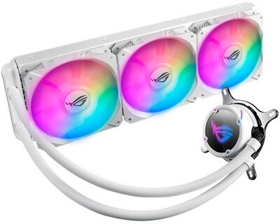 Asus CPU Water Cooler - ROG STRIX LC 360 RGB WE (All-in-One, Aura Sync RGB, 37,6dB; 2500 RPM; 3x12cm RGB Fan, fehér)