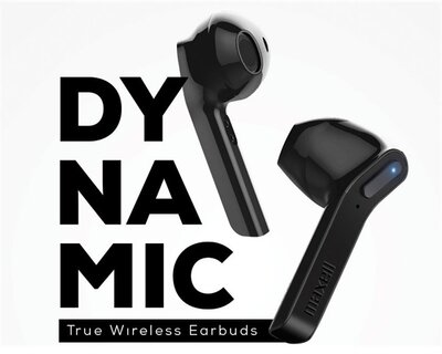 MAXELL TWS fülhallgató, DYNAMIC earbuds, bluetooth, fekete