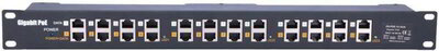 EXTRALINK 12 Port Passive or 802.3af/at PoE Injector 1 GbE 18v~57v DC Rack 19"