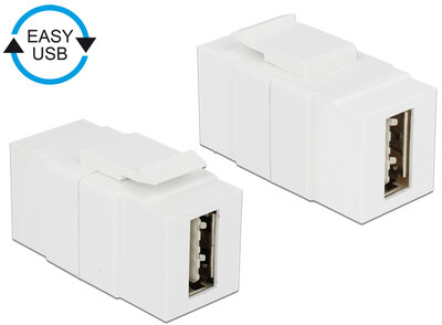 Keystone module EASY-USB 2.0 A female > EASY-USB 2.0 A female