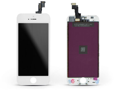 LCD kijelző érintőpanellel - Apple iPhone SE - AAA kiváló minőségű, utángyártott - fehér