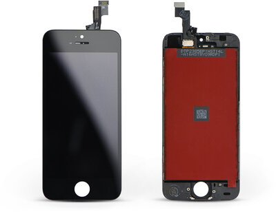 LCD kijelző érintőpanellel - Apple iPhone SE - AAA kiváló minőségű, utángyártott - fekete