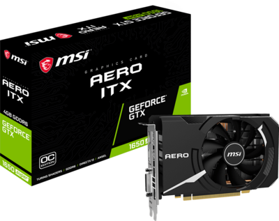 MSI GeForce GTX 1650 SUPER 4GB DDR6 AERO ITX OC DP, HDMI - GTX 1650 SUPER AERO ITX OC