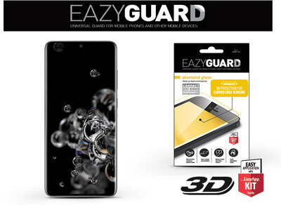 Samsung G988F Galaxy S20 Ultra gyémántüveg képernyővédő fólia - Diamond Glass 3D Fullcover - fekete