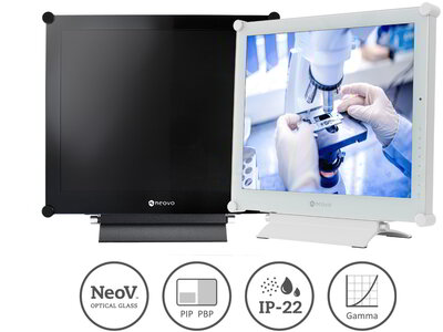 AG NEOVO 17" X-17E SXGA 1280X1024, 250cd, TN panel, 3ms, speaker, D-Sub, DVI, HDMI, DP fehér