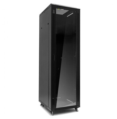 NETRACK 019-420-68-012-Z Netrack server cabinet RACK 19 42U/600x800mm ASSEMBLED (glass door) - black