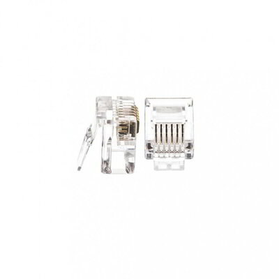 NETRACK 105-62 Netrack telephone plug RJ12, 6p6c (100 pcs.)