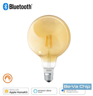 Ledvance Smart+ Bluetooth vezérlésű arany búra/5,5W/600lm/DIM/2500K/E27 LED gömb izzó