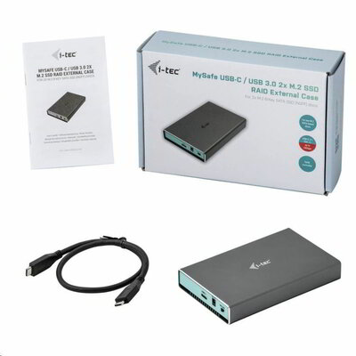 i-Tec CAMYSAFEDUALM2 2xM.2 USB3.1 Type-C SSD Ház