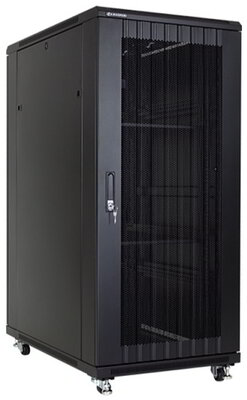 Linkbasic NCB27-610-IFA-C-STD 27U 1000 mély x 600 álló rack szekrény, fekete