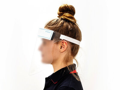 Higiéniai arcvédő plexi pajzs szivacsos homlokpánttal - FFS Garden Protector - átlátszó