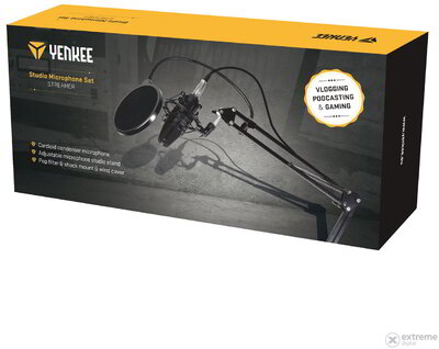 Yenkee YMC 1030 STREAMER/fekete/asztali mikrofon