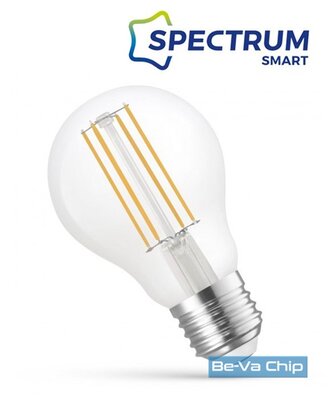 SpectrumLED Smart COG üveg/5W/560Lm/CCT+DIM/IP20/E27 WiFi LED körte led fényforrás