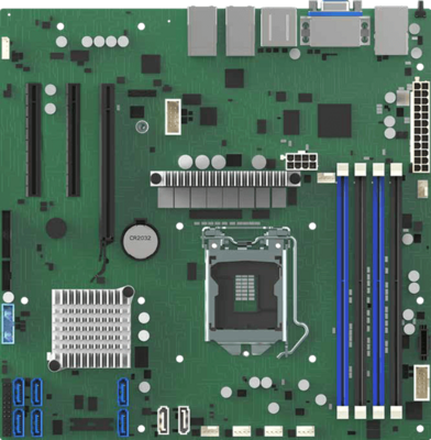 Intel szerver MB M10JNP2SB Xeon E-2xxx c246 uATX 4xDDR4 3xPCIe 4xGbE+Mgt