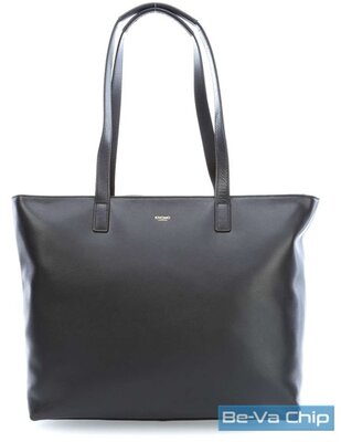 Knomo 120-204-BLK MADDOX Leather Tote 15inch - Fekete Táska