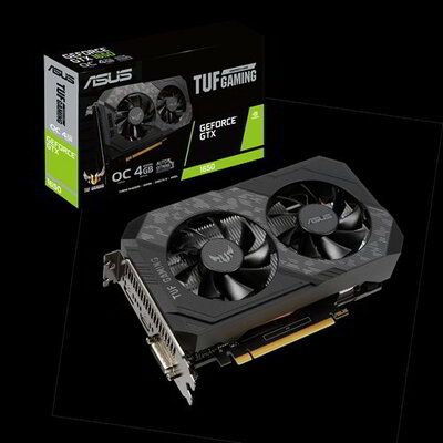 Asus GeForce GTX 1650 4GB GDDR6 TUF OC DVI HDMI DP - TUF-GTX1650-O4GD6-GAMING