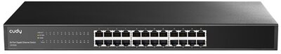 Cudy Switch - GS1024 - 24-Port Gigabit Switch, 24 Gigabit RJ45 Ports, 1U 19-inch Rack-mountable Steel Case, Power Saving