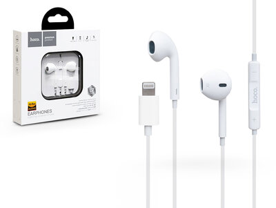 HOCO sztereó felvevős fülhallgató - Lightning and Bluetooth - HOCO L7 Plus Earpods for iPhone - white
