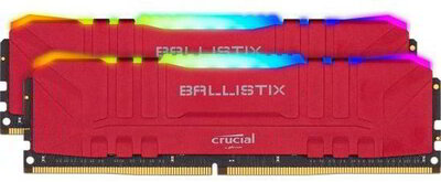 Crucial 16GB 3600MHz DDR4 Ballistix RGB Kit 2x8GB CL16 Unbuffered DIMM 288pin Red RGB - BL2K8G36C16U4RL