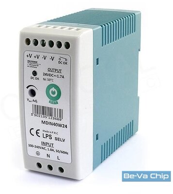POS POWER MDIN40W24 24V/1,7A 40W DIN sínre szerelhető LED tápegység