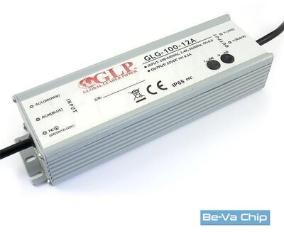 GLP GLG-100-12 100W 12V 8.5A IP65 PFC szűrős LED tápegység