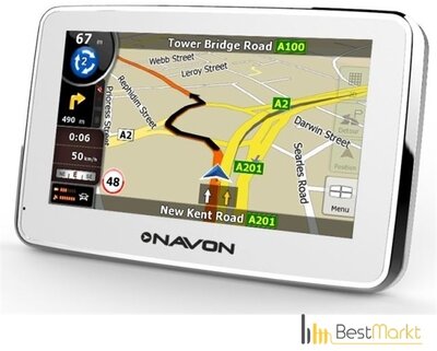 Navon N490 plus 4,3" iGO8 fehér GPS navigáció