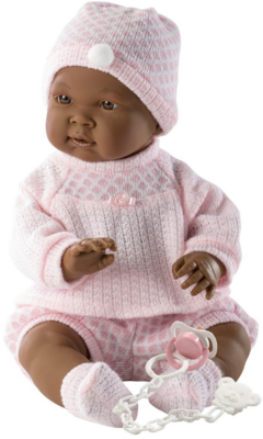 Llorens csecsemő baba rózsaszín ruhában 45cm (45026)