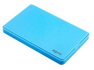 APPROX Külső Ház 2,5" - USB3.0, SATA, 9.5mm magas HDD kompatibilitás, Kék