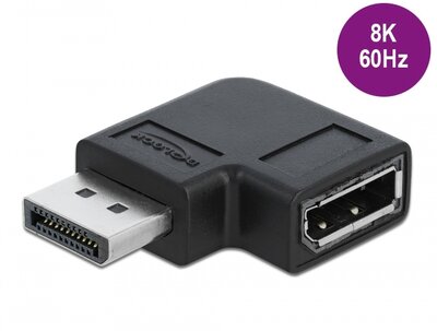 Delock DisplayPort 1.4 adapter csatlakozó aljzathoz 90 ° -kal balra dőlve 8K 60 Hz