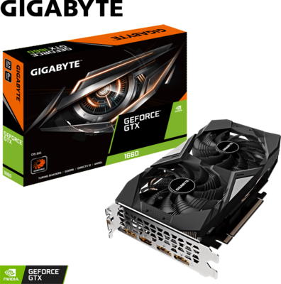 Gigabyte GeForce GTX1660 6GB DDR5 OC HDMI 3xDP - GV-N1660D5-6GD