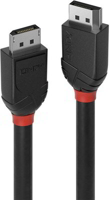 LINDY Kábel DisplayPort 1.2, Black Line, 1m