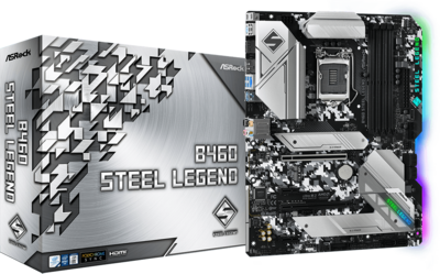 ASRock B460 s1200 B460 Steel Legend 4xDDR4 6xSATA3 2xM.2 4xPCI-E 2.5Gbit LAN ATX