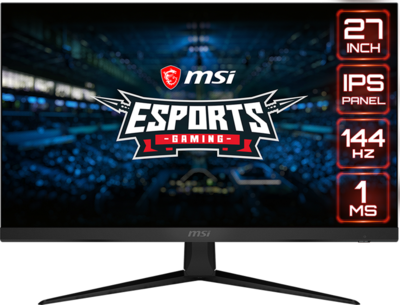 MSI 27" Optix G271 Esport Gaming IPS panel 1920x1080 16:9 144Hz 1ms 250cd HDMI DP
