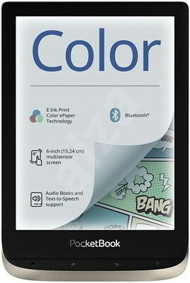 PocketBook e-Reader - PB633 COLOR (6"E Ink Kaleido, Cpu: 1GHz,512MB,16GB,1500mAh, BT,mSD, kép megvilágítás)